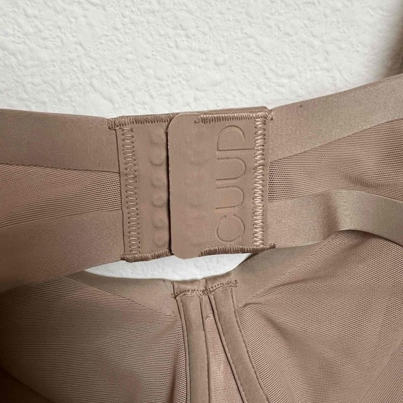 CUUP Size 38F Balconette Taupe Ultra-Thin Memory Foam Cups No-Slip - Picture 7 of 9